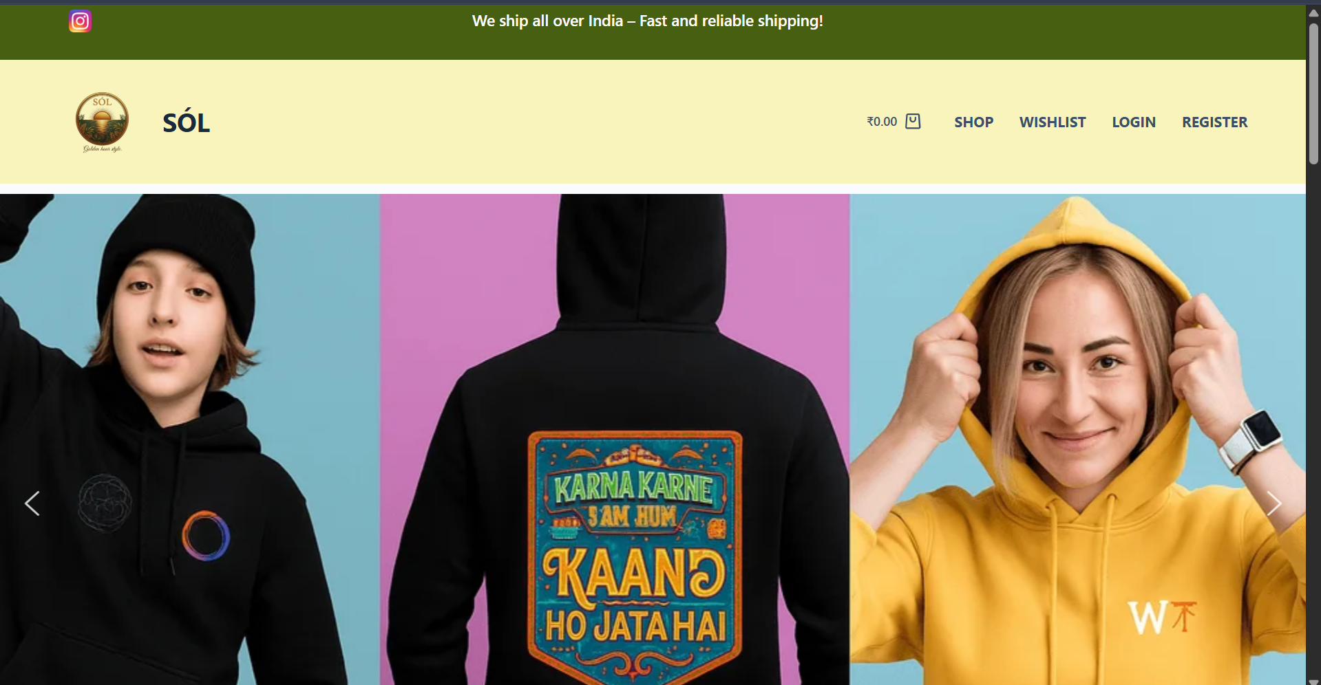 SOL Clothing Website