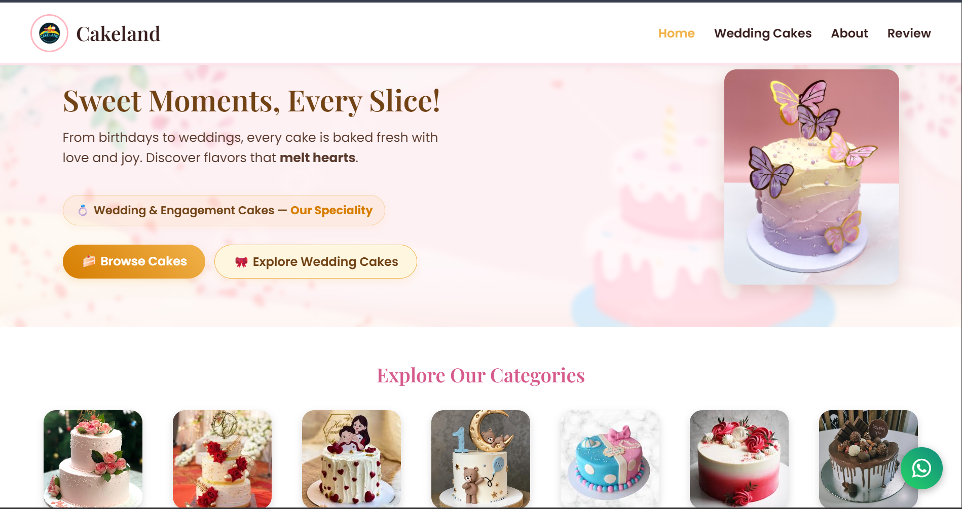 CakeLand Website